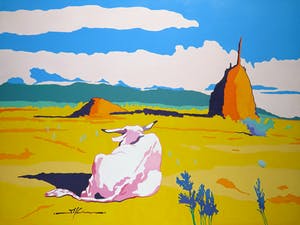 Marco Kooiman - Olieverf op doek, Il bue a riposo - Ingelijst (Groot) kopen? Bied vanaf 1!