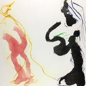 Ger Lataster - Kleurenets - 'Twee figuren' - 1988 (Oplage slechts 20 stuks!) verkocht voor € 149!