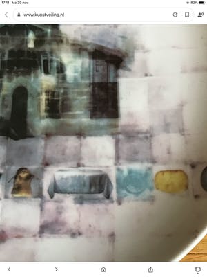 Chris Berens - Kunstbord ,Schoonhoven keramiek, Molen De Dikkert Amstelveen kopen? Bied vanaf 15!