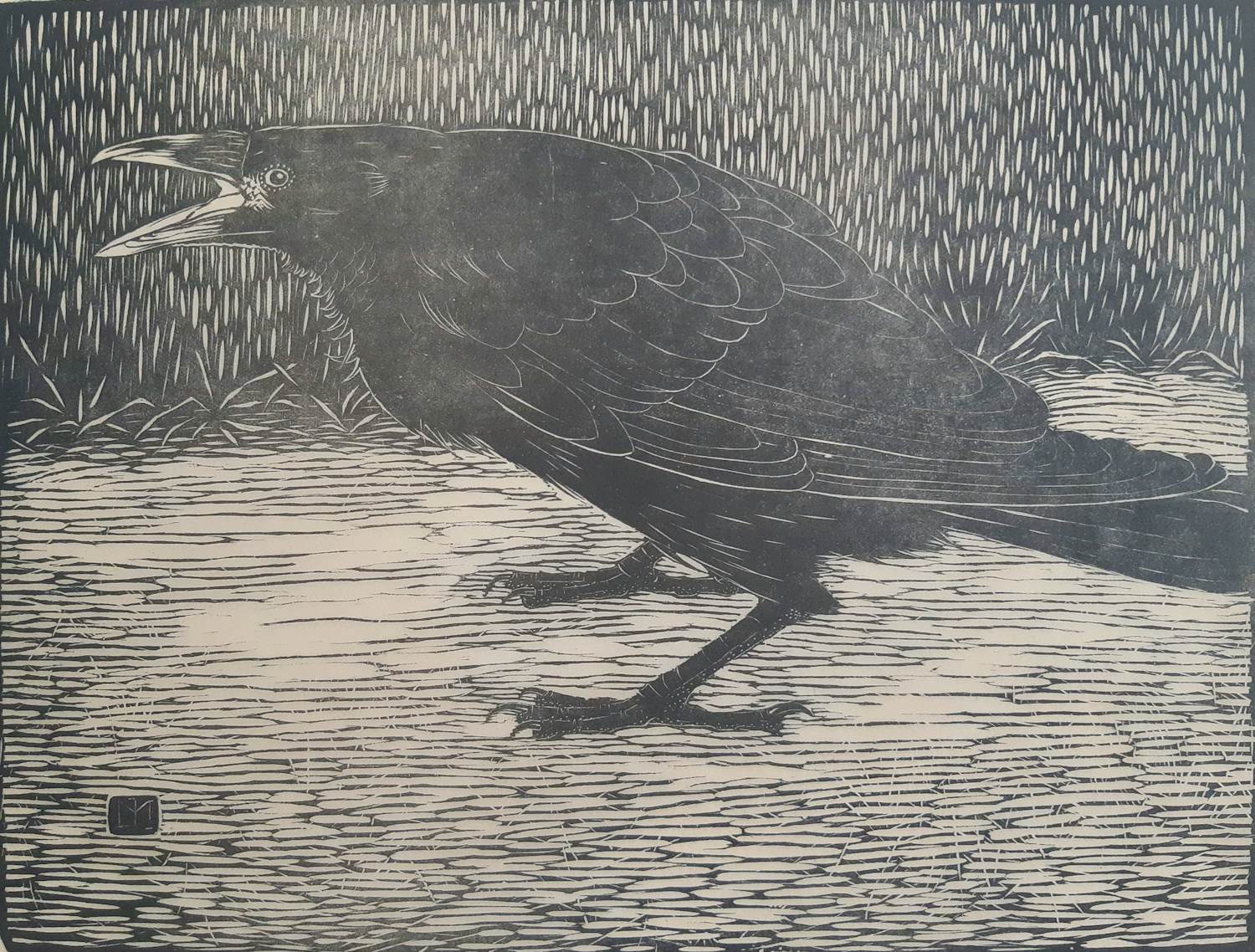 Jan Mankes - Schreeuwende kraai verkocht voor € 195!