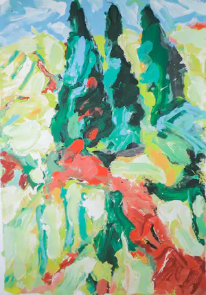 Jan Cremer - Zeefdruk, Landschap X/X - Ingelijst kopen? Bied vanaf 400!