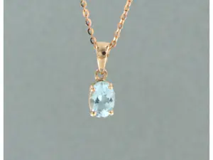 14k rood gouden collier met hanger met topaz - 45 cm kopen? Bied vanaf 260!