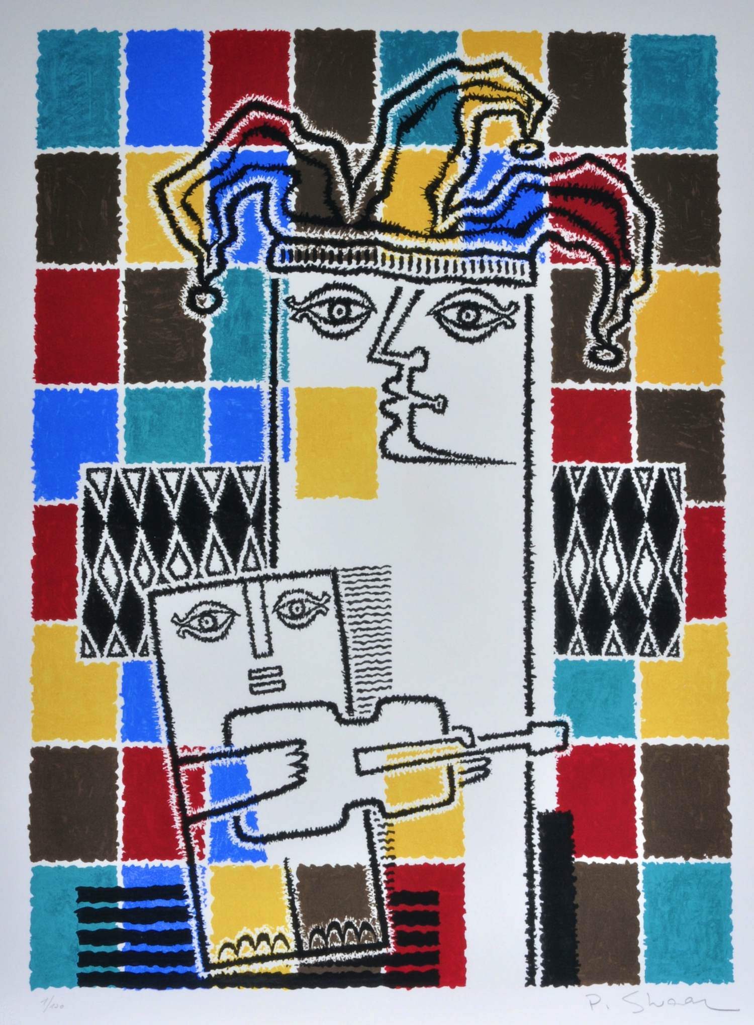 Pinchas Shaar - Zeefdruk - 80x60 cm - Gesigneerd - n° 1/130 kopen? Bied vanaf 45!