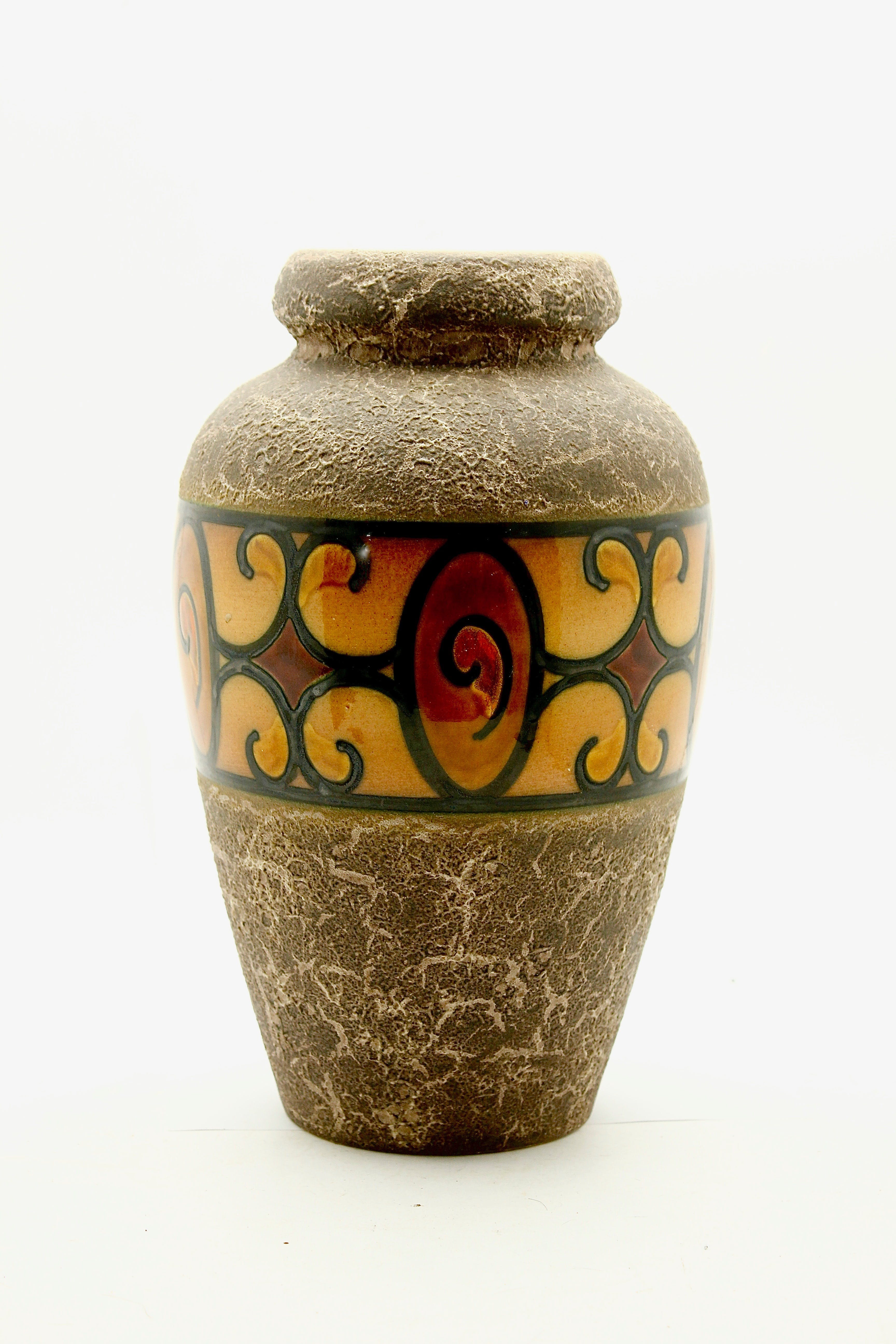 Plateelbakkerij Flora - polychrome vaas met decor 'Istanboel' 1968 kopen? Bied vanaf 19!