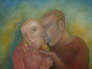 An Beerman - Olieverf op linnen , Verleiding – ingelijst , 93 x 98 cm - 2005 kopen? Bied vanaf 50!