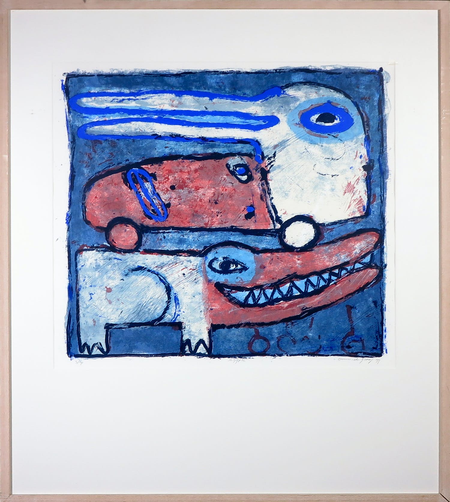 Onno de Graaf - Zeefdruk, Egypte - Ingelijst verkocht voor € 35!