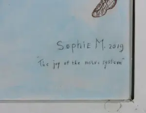 Sophie Mellema - Gemengde techniek op paneel tweeluik, The joy of the nerve system - Ingelijst kopen? Bied vanaf 200!