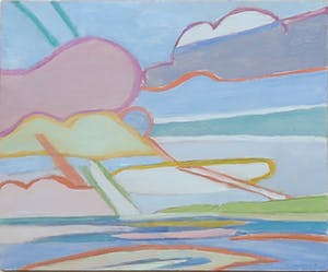 Paul Overhaus - Acryl op board, Uitzicht op zee - Ingelijst kopen? Bied vanaf 1!