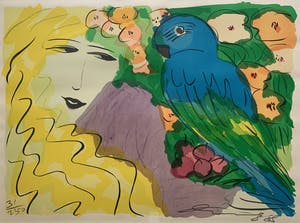 Walasse Ting - kleurenlitho - 'Venus and ara' - 1988 kopen? Bied vanaf 600!
