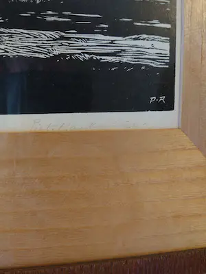 Piet Rackwitsz - Ets boerderij, landschap,Piet Rackwitsz kopen? Bied vanaf 20!