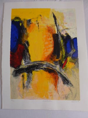 Hans Vanhorck - Zeefdruk. Titel,"Meditation". kopen? Bied vanaf 45!