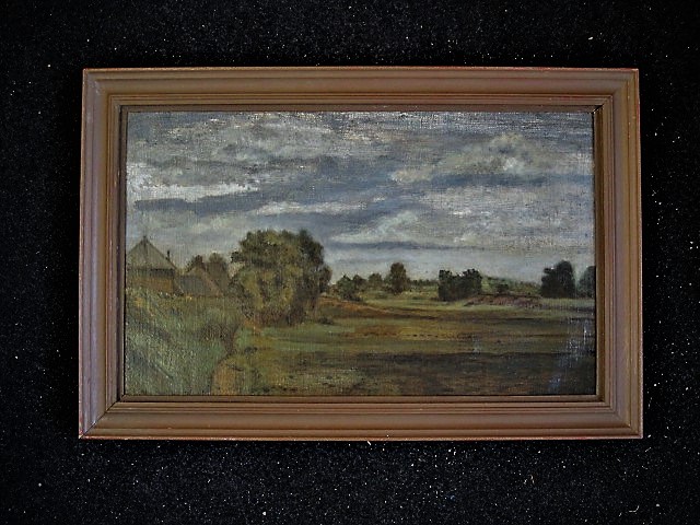 Niet of onleesbaar gesigneerd - impressionistisch olieverf "landschap bij Belfeld Limburg" kopen? Bied vanaf 1!