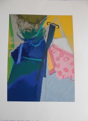 Henk van Vessem - Zeefdruk. Titel, "Uitzwaaien". kopen? Bied vanaf 10!