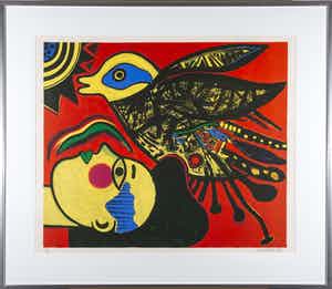 Corneille - Femme a l oiseau verkocht voor € 280!