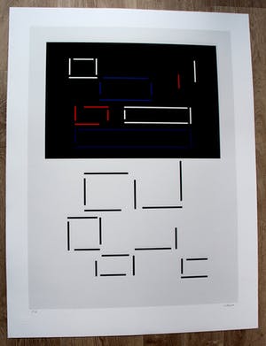 Genevieve Claisse - Giclée - Geometrische compositie - 2015 kopen? Bied vanaf 125!