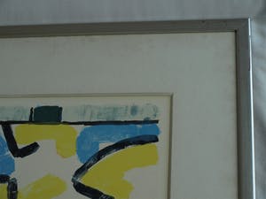 Reinier Lucassen - Ingelijste litho , “Blauw en geel” – 79 x 66 cm – 1979 kopen? Bied vanaf 1!