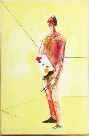 Constant - Zelfportret maar met fraaie lijst ( museumglas)! verkocht voor € 595!