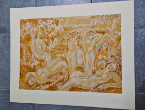 Jacobus Doeser - Bijzondere gem.techniek op papier "vrouwelijke naakten" gesigneerd kopen? Bied vanaf 60!