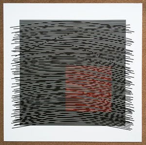 Jesus Rafael Soto - Carré virtuel rouge a droite, zeefdruk - Laatste keer! kopen? Bied vanaf 475!