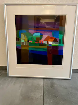 Ton Schulten - Boerenhoeve Nr. 115 - originele zeefdruk - ingelijst kopen? Bied vanaf 350!