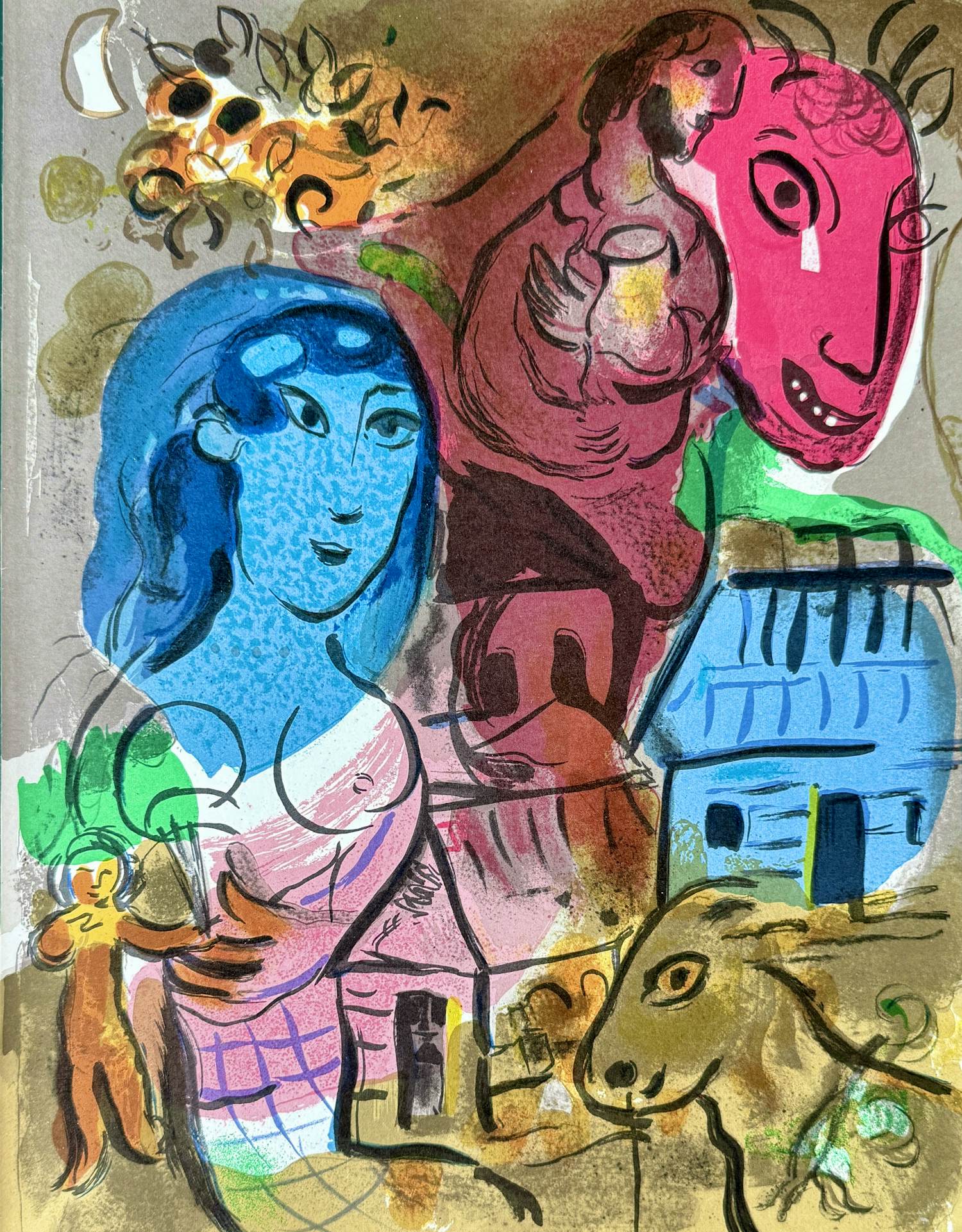 Marc Chagall - "Antilopa Passenger" - Original-Farblithographie 1969 kopen? Bied vanaf 160!