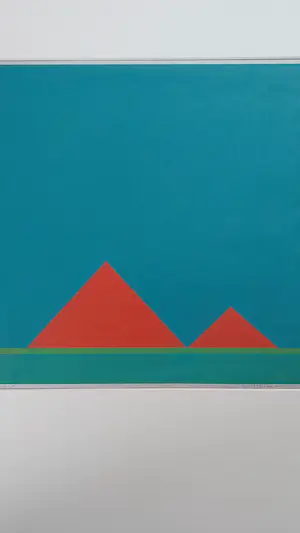 Kea Homan - Fries landschap - houtsnede - tweedelig werk kopen? Bied vanaf 50!