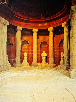 Christo - Originele 1990 kleuren offset "The Wrapped Vestibule" crayon gesigneerd! kopen? Bied vanaf 169!