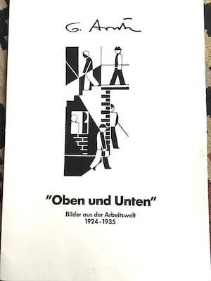 AcheterGerd Arntz - Bijzondere map “ Oben und Unten “ gesigneerd in druk op voorzijde, 1985? Enchérissez de 85!