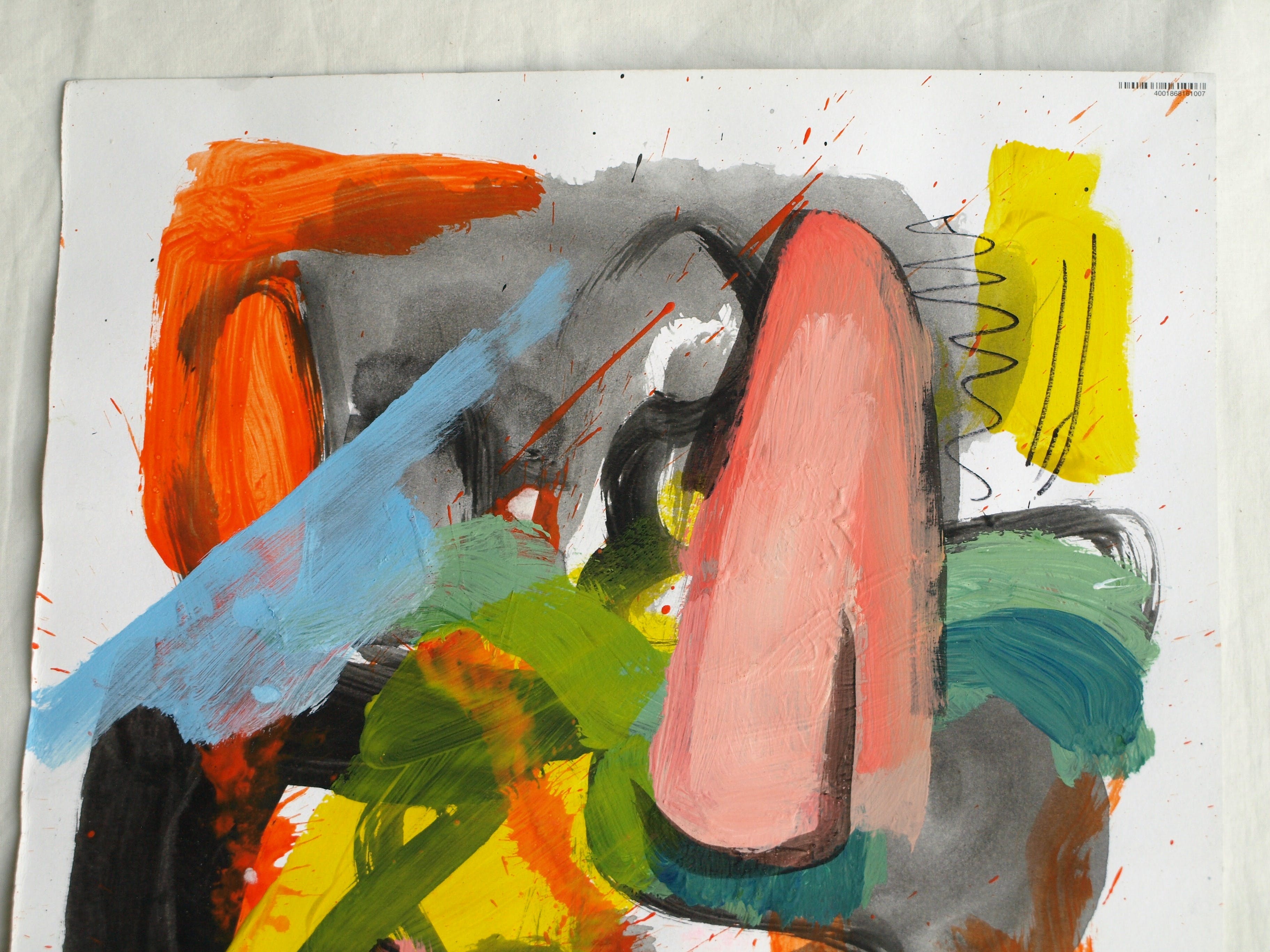 Peter Klashorst - Abstract landschap 4 - Acrylverf op papier - 2016 kopen? Bied vanaf 30!