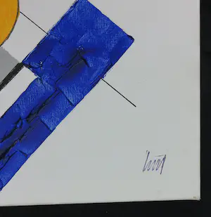 Menno Meijer - Lot van drie geometrisch-abstracte werken in gemengde techniek (verf, metaal) kopen? Bied vanaf 50!