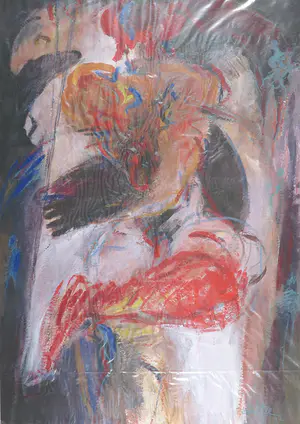 Franscz Witte - Gemengde techniek op papier, Rustende krijger (Groot) kopen? Bied vanaf 1!