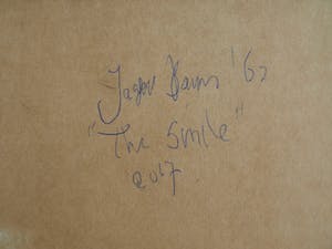 Jasper Banen - Gemengde techniek , “The Smile” – gesigneerd & ingelijst – 2017 kopen? Bied vanaf 45!