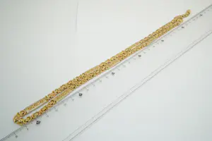 10 - Opvallend vormgegeven 18 karaat bi-color gouden Konings collier - LANG! kopen? Bied vanaf 4800!
