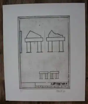 Adriaan Nette - Ets: De nieuwe Haagse hallen II - 1986 verkauft für € 45!
