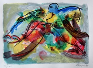 Erwin de Vries - Litho: verliefd koppel - 1999 kopen? Bied vanaf 75!