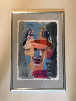 Peter Klashorst - Beschilderde Zeefdruk van Max Verstappen kopen? Bied vanaf 10!