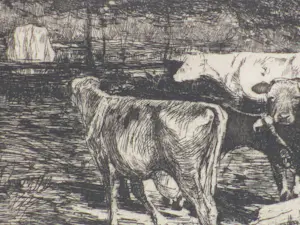 Willem de Zwart - Melkbocht - Ets kopen? Bied vanaf 65!