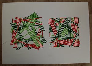 Kenneth Martin - zeefdruk: abstracte compositie - 1980 kopen? Bied vanaf 1!
