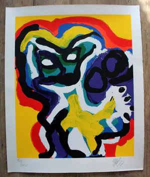 Karel Appel - Kleurrijke zeefdruk: Seven summer days - 1977 kopen? Bied vanaf 1395!