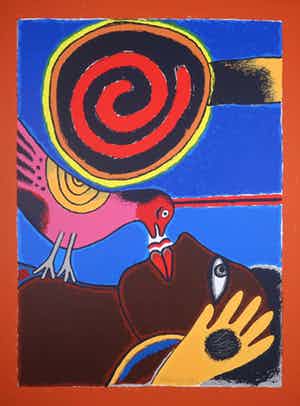 Corneille - Zeefdruk, Soleil cou coupe II (Groot) verkocht voor € 160!