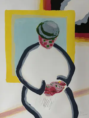 Roger Raveel - handgesigneerde kleurenlitho | 'La Berceuse' | 1989 (INGELIJST) kaufen? Bieten Sie von 1900!
