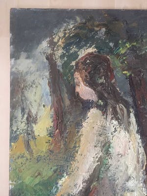 Piet Kloes - expressief half-naakt in het bos kopen? Bied vanaf 100!