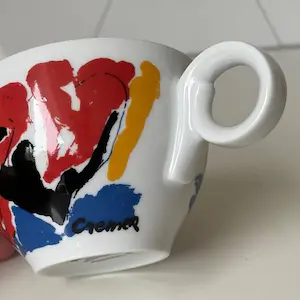 Jan Cremer - Vier porseleinen kop- en schotels voor Perla kopen? Bied vanaf 1!