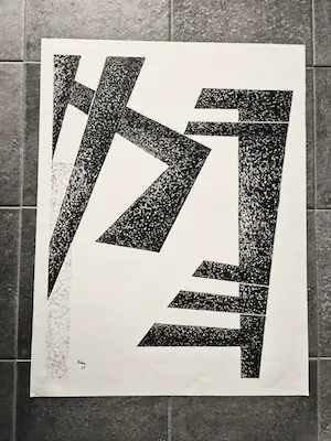 AcheterToon Kelder - complete serie van 6 grote zwart-wit Litho's - geometrisch abstract - 1965? Enchérissez de 189!