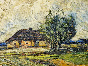 Peter van den Braken - Omstreeks 1950 -expressionistisch olieverf- Brabants landschap - gesigneerd kopen? Bied vanaf 260!