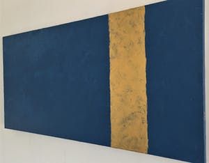 John Foppen - Rapsodie in Blue+ Gold... # K03. XL. GROOT. kopen? Bied vanaf 169!