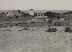 Jan Hein van Rooy - Ets, Borinage, Landschap bij Dour kopen? Bied vanaf 1!