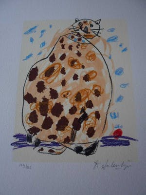 Kees Salentijn - Zeefdruk, Titel. "Mijn kater". kopen? Bied vanaf 45!