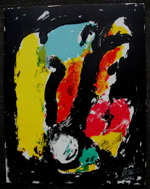 Eugène Brands - Litho: Abstracte compositie - 1968 (nieuwstaat!) kopen? Bied vanaf 225!