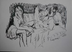 Freek van den Berg - 2 litho's uit de Map Vriendinnen van 1974 kopen? Bied vanaf 15!